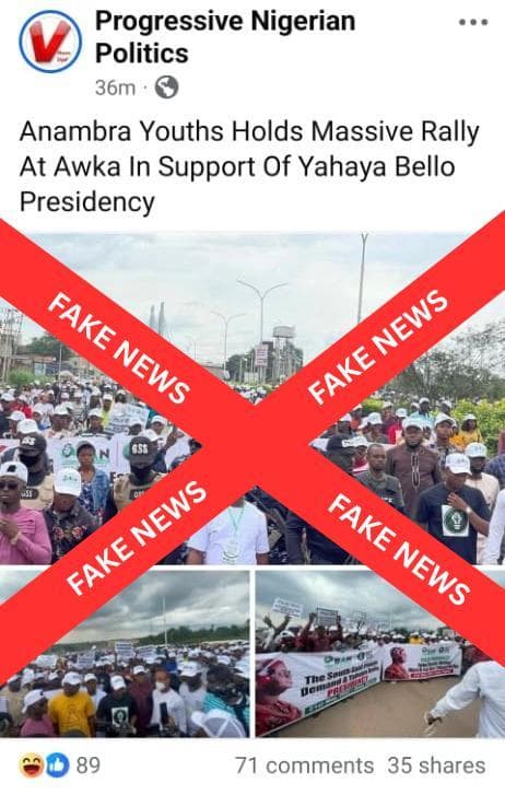 Disregard fresh post of 2022 rally as handiwork of confused, witless detractors – Yahaya Bello Media Office