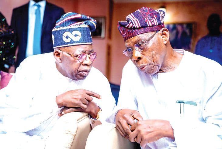 Tinubu celebrates Obasanjoat 89