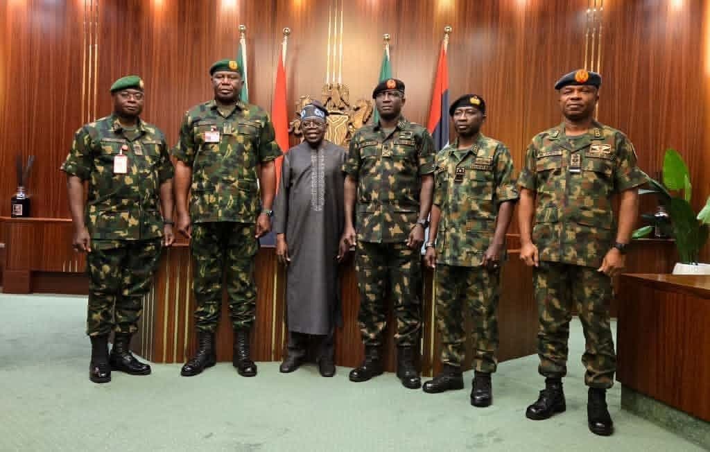 Tinubu decorates new service chiefs
